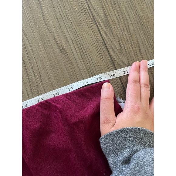 NWT Liz Claiborne Womens Burgundy Midi Skirt XL 55% Linen 45% Rayon - Picture 4 of 7